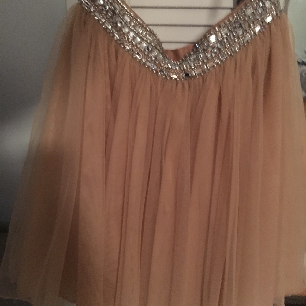 Champagne 2 piece prom/cocktail dress - Picture 4 of 5